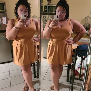 Forever 21 mustard yellow hi-low dress